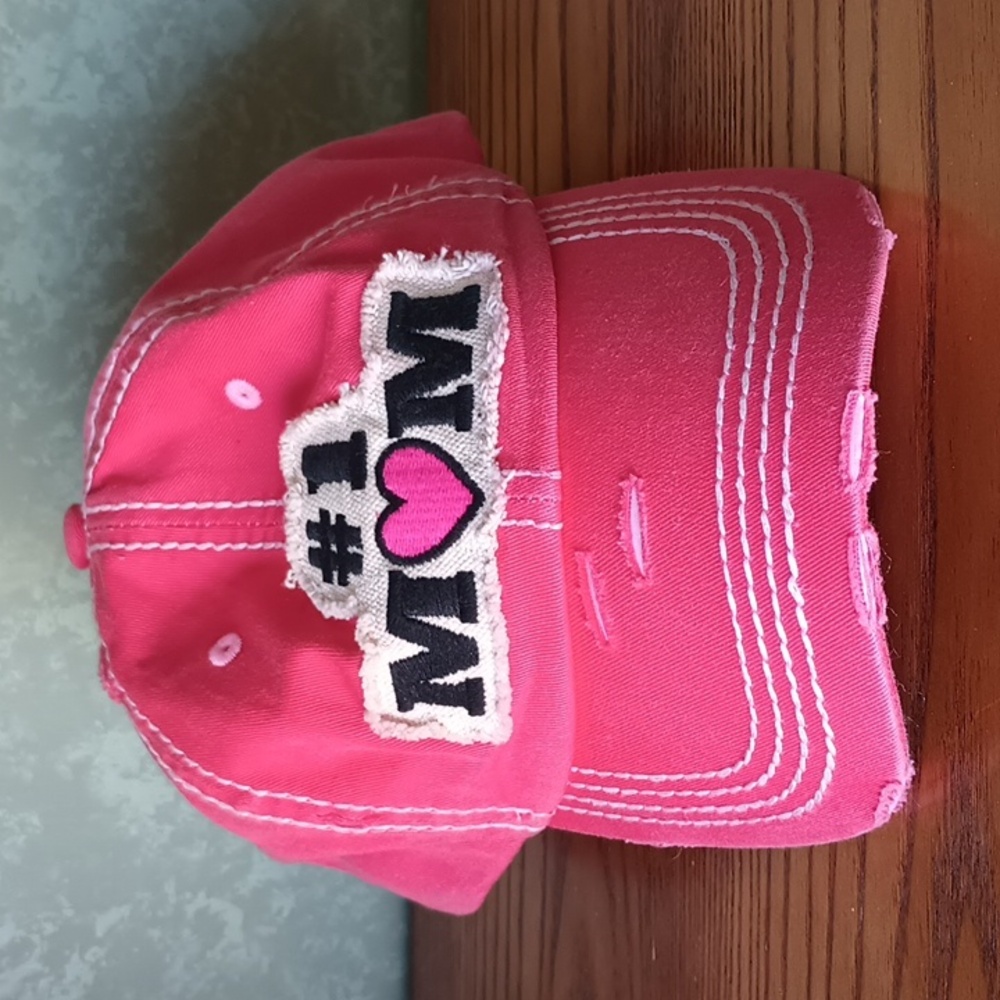 KBETHOS Hot Pink Fuchsia Baseball Cap Sun Hat #1 MOM Distressed Vintage Look